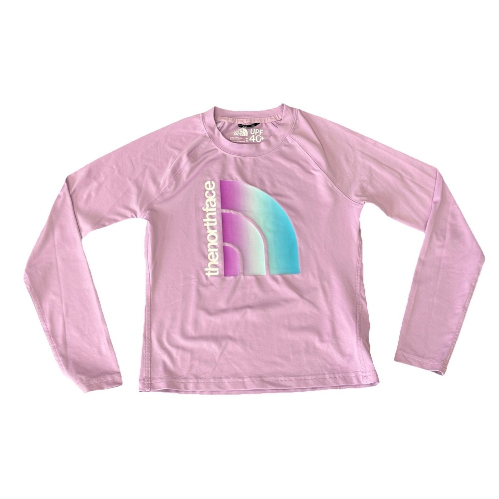 The North Face Girls Medium Amphibious Long-Sleeve Sun Tee Lupine‎ UPF 40+